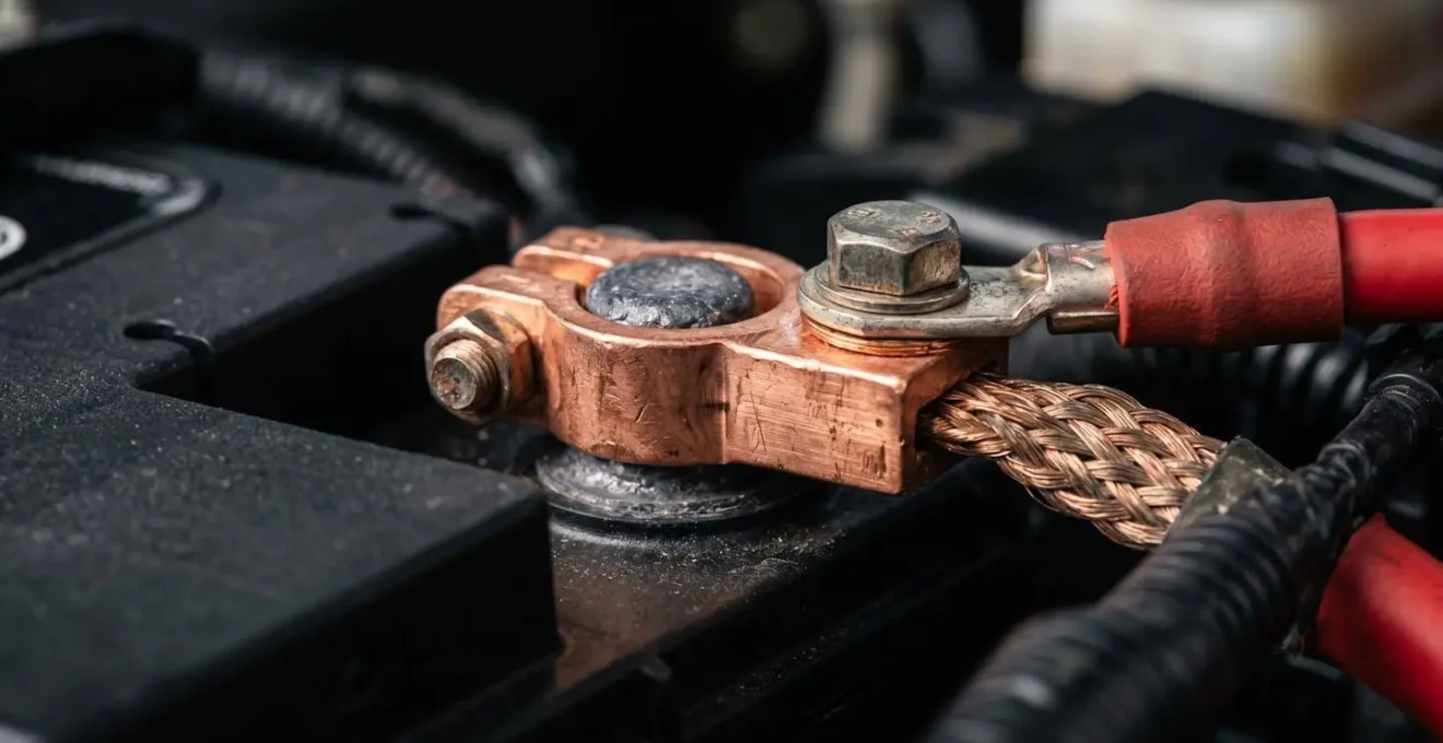 Installation professionnelle d'un mainteneur de charge sur batterie automobile pour sécuriser la reprogrammation du calculateur
